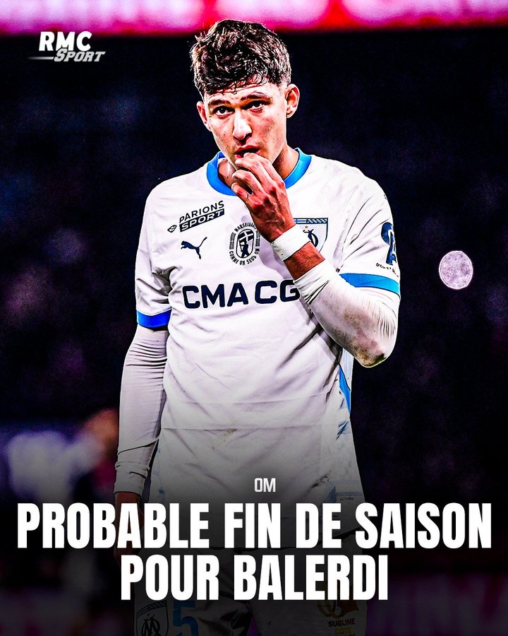  沉重打擊！RMC：馬賽隊長巴列爾迪韌帶扭傷，可能賽季報銷