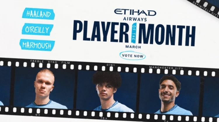  曼城3月隊內(nèi)最佳候選：哈蘭德、尼科-奧賴?yán)?、馬爾穆什