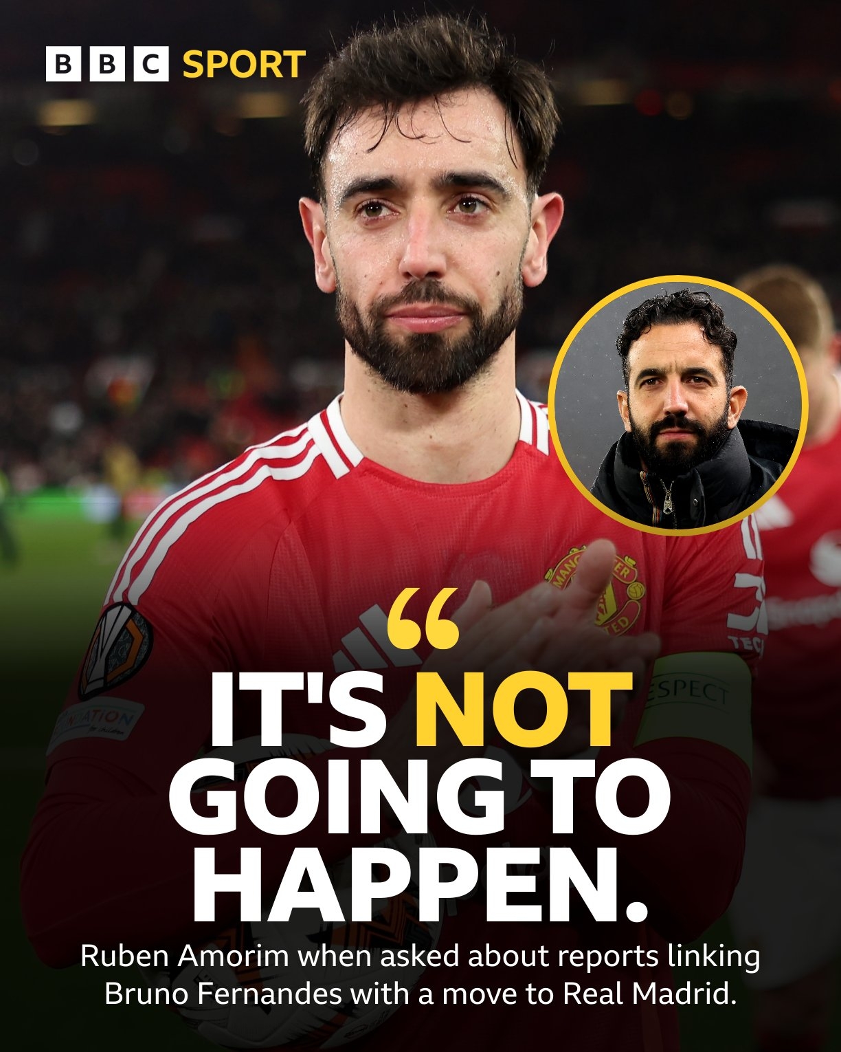  皇馬9000萬鎊挖B費？??阿莫林：不可能 我和他說過他哪都不會去