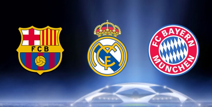  歐冠歷史總晉級(jí)八強(qiáng)次數(shù)：皇馬39次、拜仁34次、巴薩24次列前三