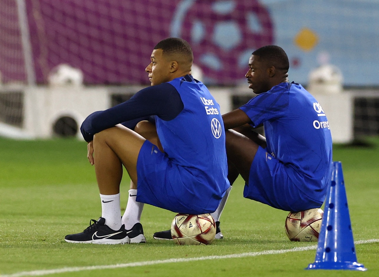  隊報預測法國首發(fā)：奧利塞、姆巴佩、登貝萊三叉戟，拉比奧特缺陣