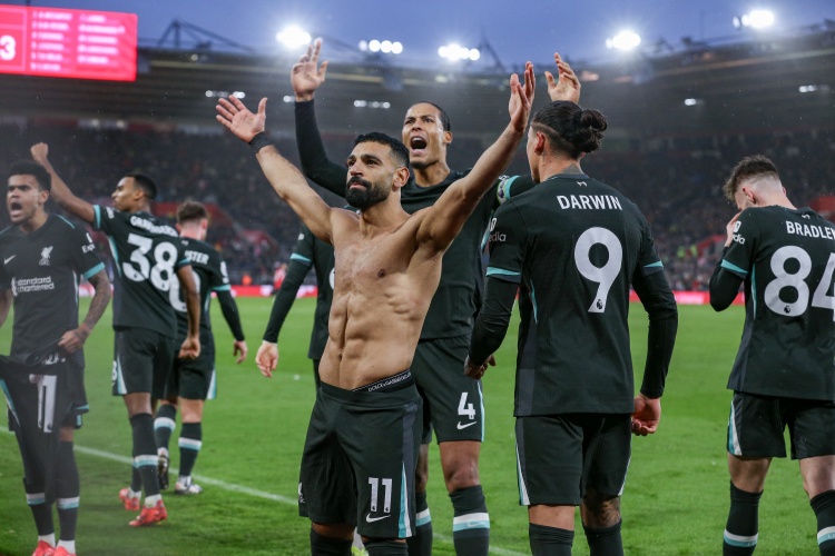  薩拉赫本賽季英超直接參與37球，距離個(gè)人單賽季紀(jì)錄僅差5球