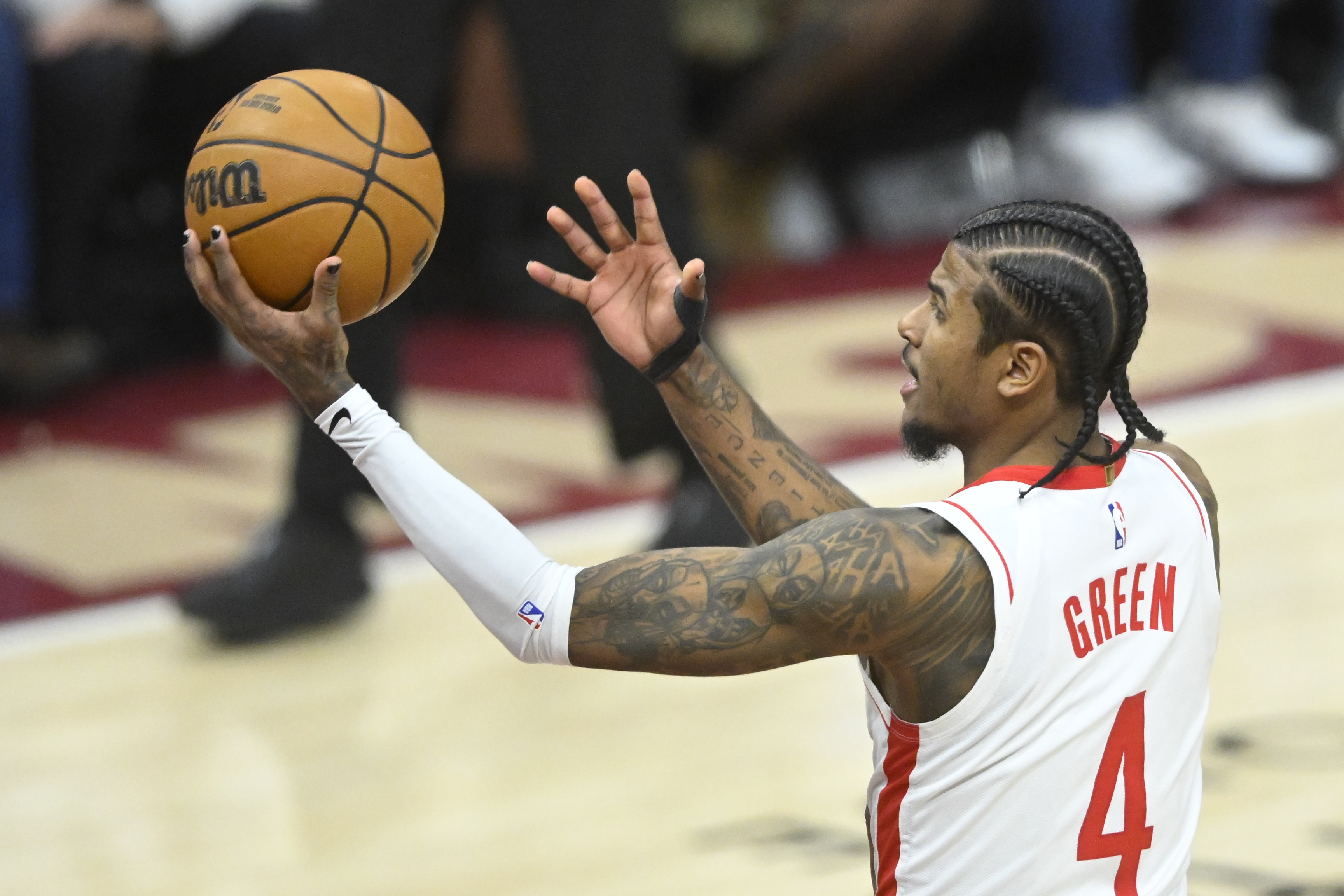  想贏還不夠！杰倫-格林22中9砍全隊(duì)最高28分 另6板5助&正負(fù)值-14