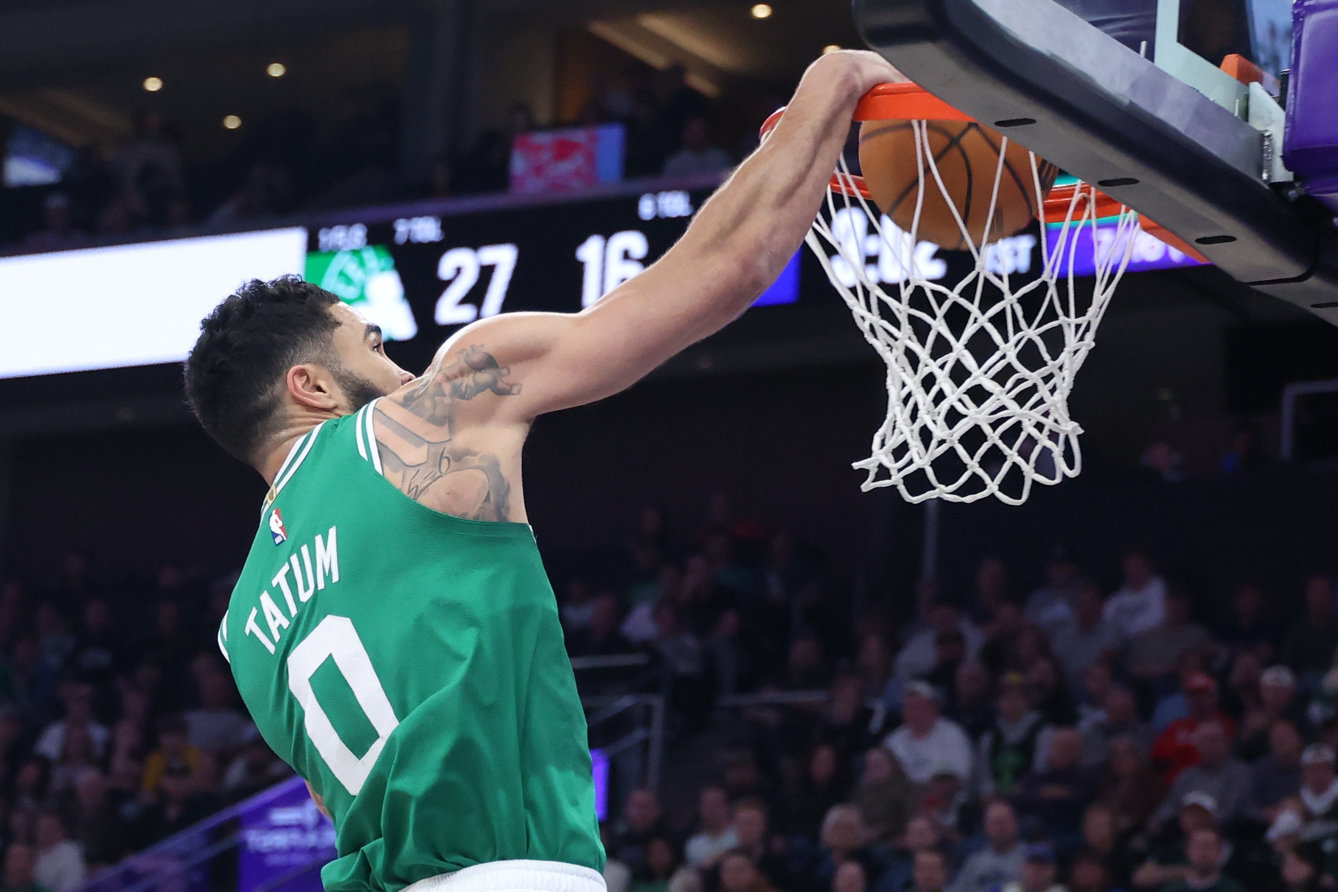  絕對大核！塔圖姆復(fù)出22中10砍29+10+8 正負(fù)值+9