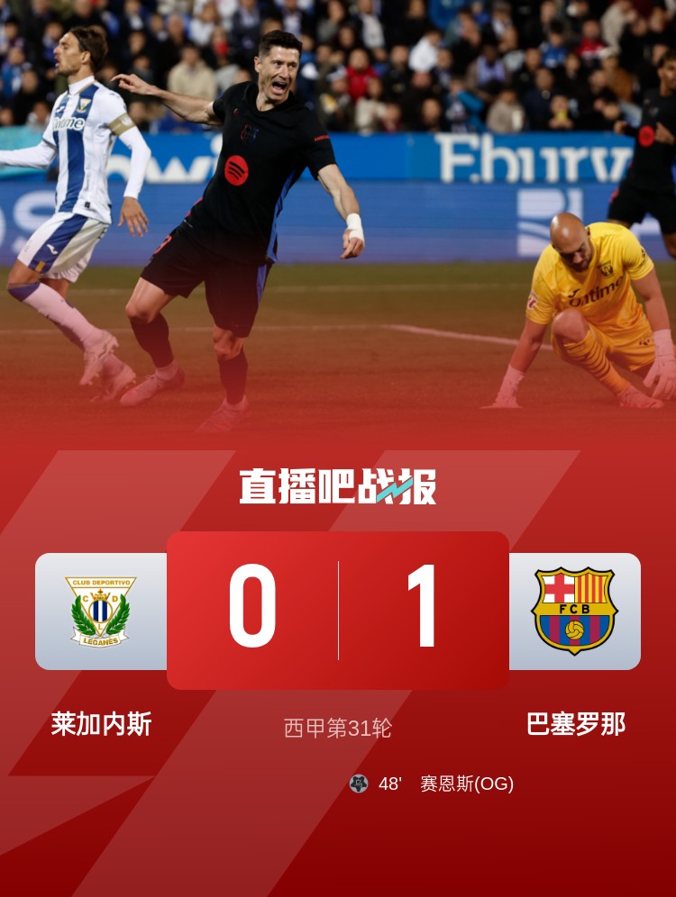  萊加內(nèi)斯中場：巴薩不像往常那么強勢，我們踢得很好卻一無所獲